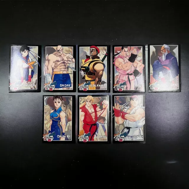 VINTAGE Street Fighter Alpha 2 Topps Trading Cards 90’s Capcom Ken Ryu Lot Of 8