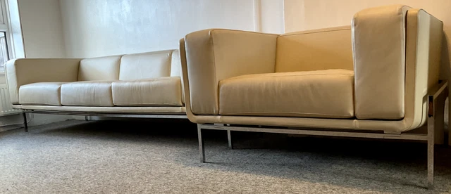 EERO SAARINEN General Motors 3 Seat Leather Sofa & Chair Design Icon UK Delivery 2