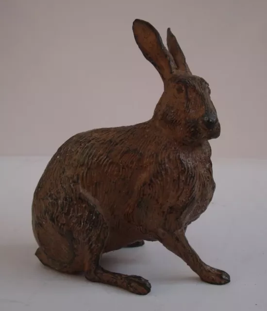 Art Nouveau Style Statue Sculpture Rabbit Hare Wildlife Art Deco Style Bronze