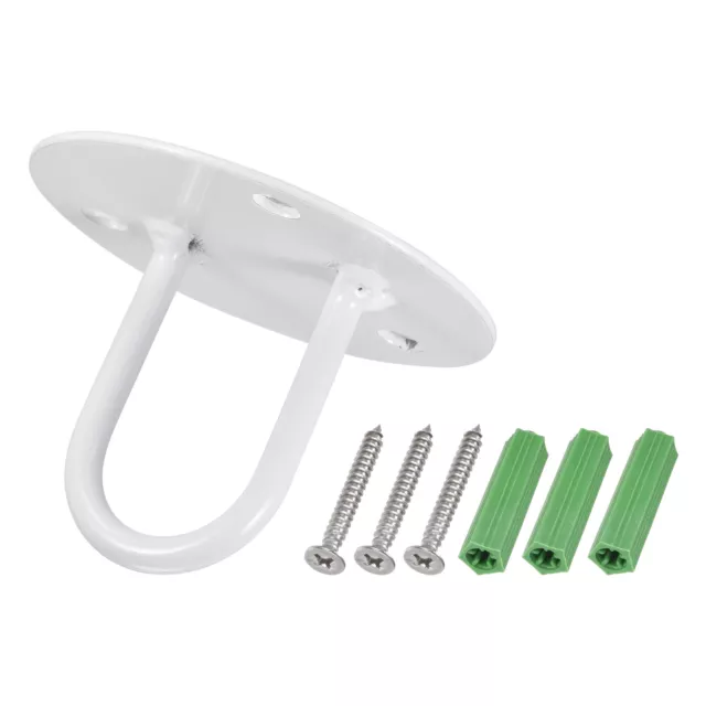 Ceiling Hooks U Shape Wall Mounted 65x46mm Iron for Hanging Plants White 4Pcs