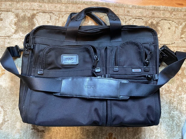 Tumi Alpha-2 BLACK Ballistic Laptop Expandable Brief Case Bag