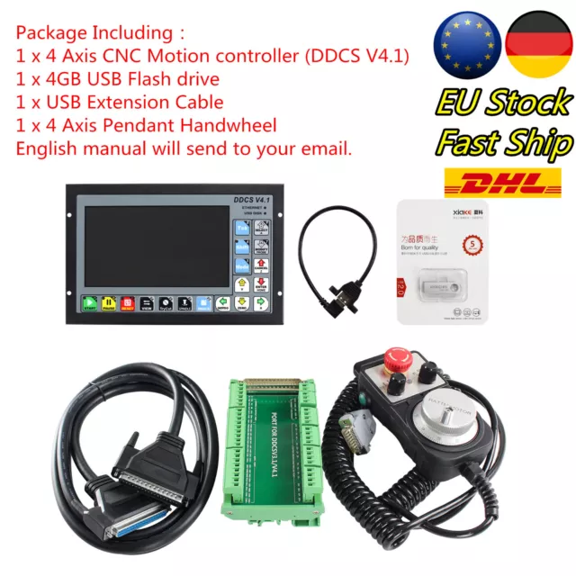 EU｜The Latest DDCSV 4.1 Cnc Independent Controller 4 Axis Offline Control 500Khz