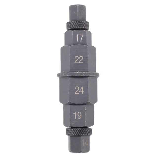 Rankomu Chiave A Bussola Per Asse Esagonale, Strumento Per Mandrino Per Asse Esagonale A Brugola Per Chiave Di Rimozione Perno Ruota Anteriore Dedicata Per Moto 17 19 22 24 Mm(Nero