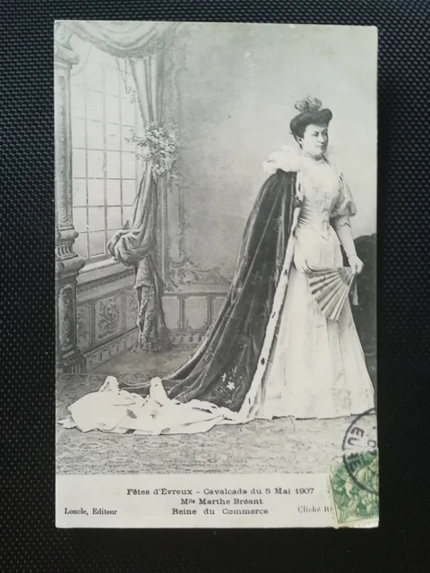 CPA 27 Fêtes d'EVREUX - Cavalcade du 5 Mai 1907 - Mlle Marthe Bréant