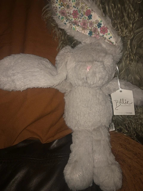 ASDA GEORGE BILLIE Faiers Grey Bunny Soft Toy Baby Comforter Floral ...