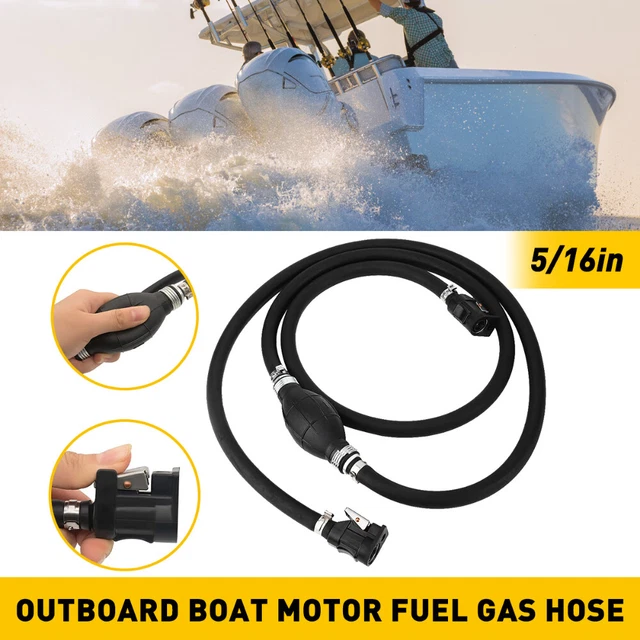 8MM FUEL/GAS HOSE Line Assembly +Primer Bulbs For Marine Outboard Boat