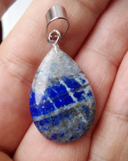 pendentif unique n°2 forme goutte en lapis lazuli naturel