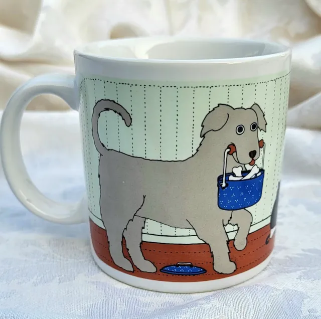 Vintage Taylor & Ng San Francisco Doggie Do-Good Mug Coffee Cup Japan Dog Cat