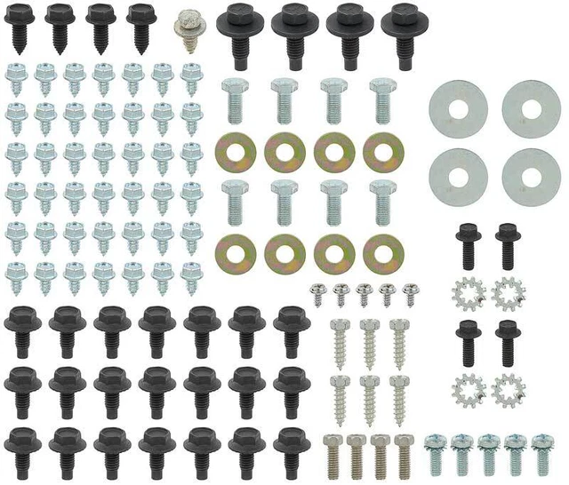 1955 Chevrolet 115 Piece Undertood And Trunk Hardware Set