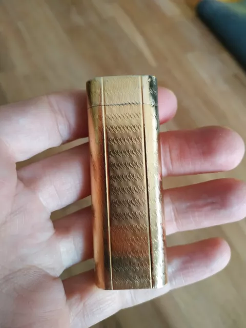 Cartier RARE vintage lighter Oval GOLD PLATED PLORGALVA 20 microns | working