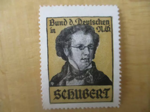 (4762) Reklamemarke - Bund d. Deutschen in NÖ - Schubert