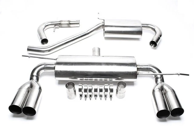 Sistema di scarico 4x76 mm, tagliente, duplex VW Golf 5 + Golf 5 Plus 1K, dal 03