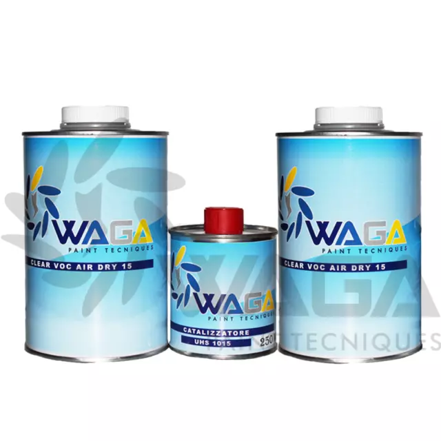 Waga Vernice Trasparente Extra Rapido Air Dry10-15 - 2L + Cat. 500ml