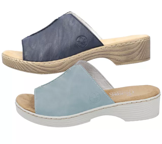 Rieker Femmes Talon en Bloc Sabots Mules 62284