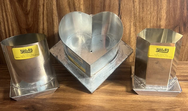 Lot of (3) Yaley Candle Oval Heart 5 x 3-1/2 & Hexagon Large Candle Molds - NEW