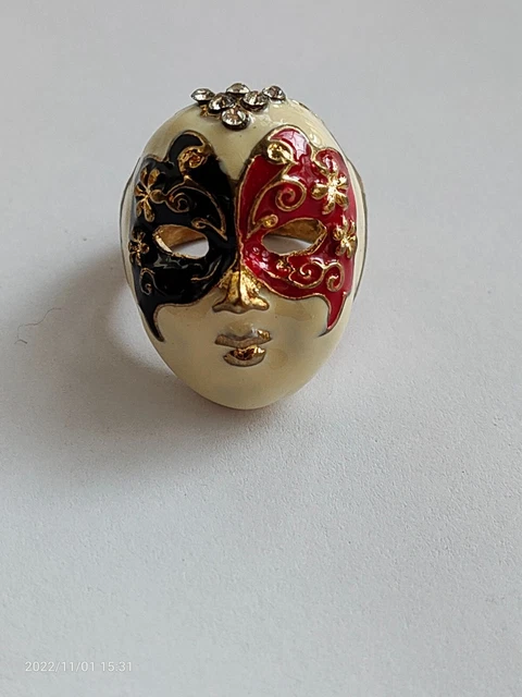 Chinese ancient Dao Ma Dan mask ring female jewelry Peking Opera mask ring 3