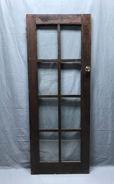Antique Single 8 Lite Casement 18x47 Cabinet Cupboard Window Vintage 1861-22B