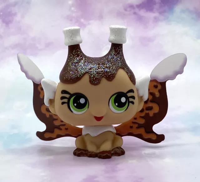 LITTLEST PET SHOP Authentic # 3141 Brown White Glitter Smores Sweet ...