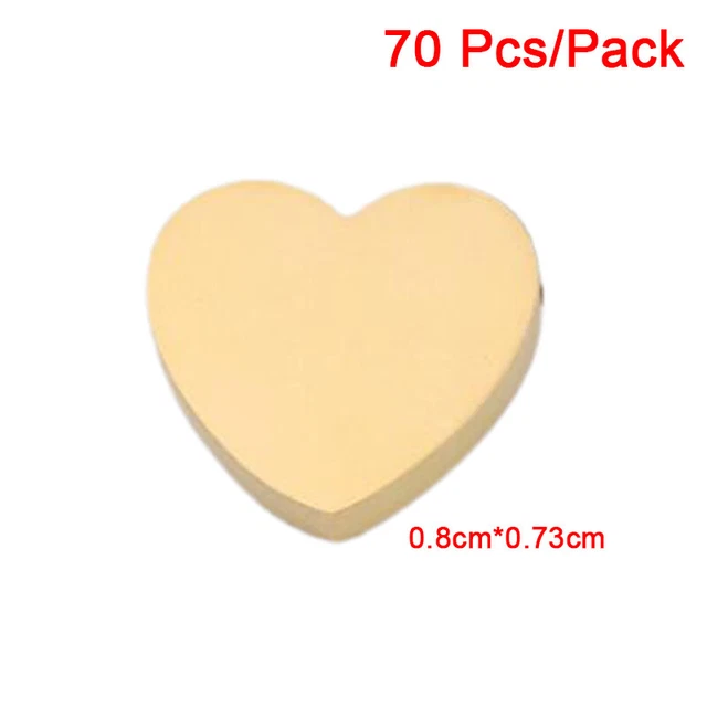 70 Pcs Golden Peach Heart-Shaped Spacer Beads Loose Bead DIY Necklace Bracel-wf 3