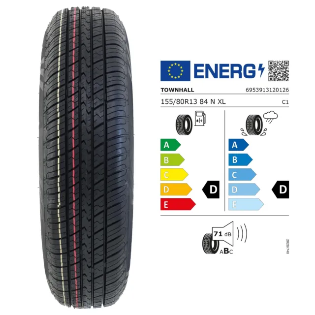 2x Komplettrad Anhänger 155/80R13 84N M+S Reifen Felge 4x100 4Jx13 ET30 LL 2