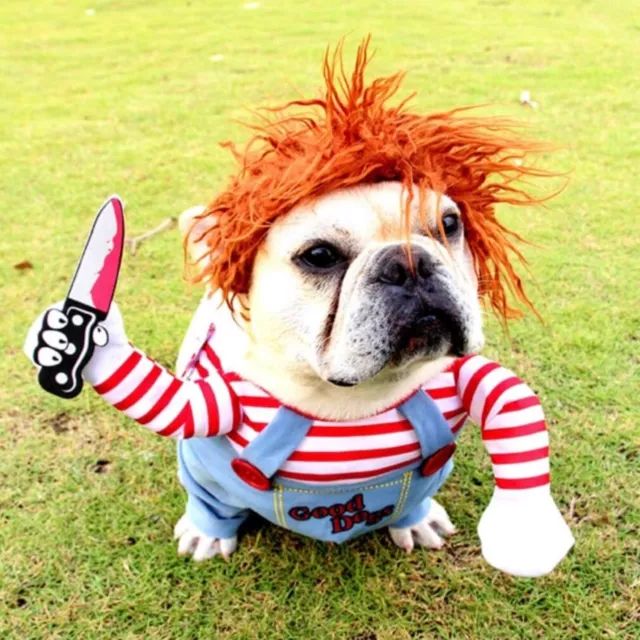 Pets Dogs Costume Party Chucky Halloween Cosplay Poppy Fancy Dress Jumpsuits AU