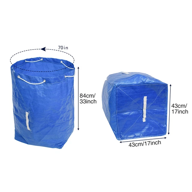 Bolsa de residuos de jardín impermeable reutilizable con mango recolección de basura