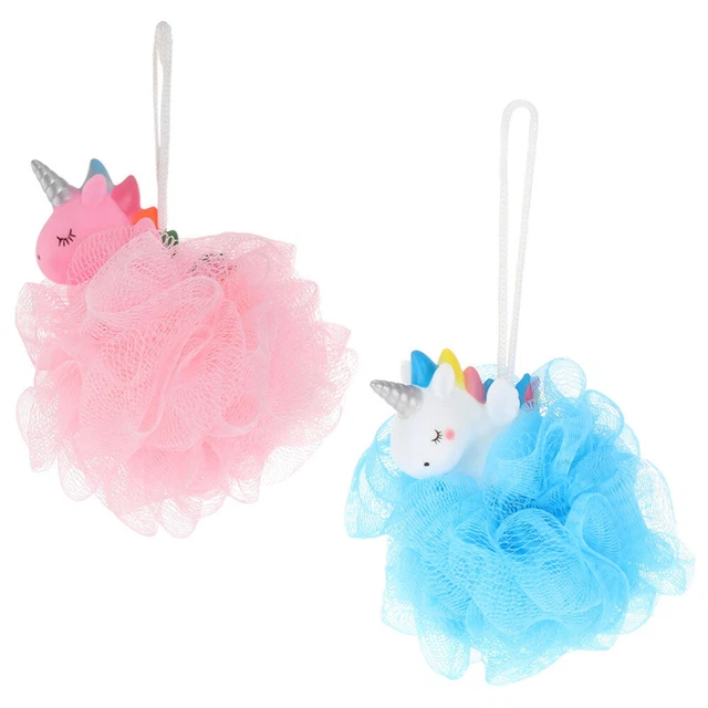 2 un. bolas de baño exfoliantes de dibujos animados bolas de espuma botín esponjas de baño portátiles