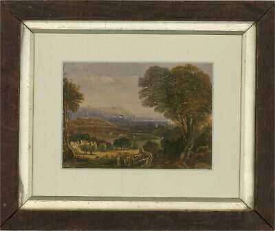 E.M. - Early 19th Century Watercolour, Italian Countryside