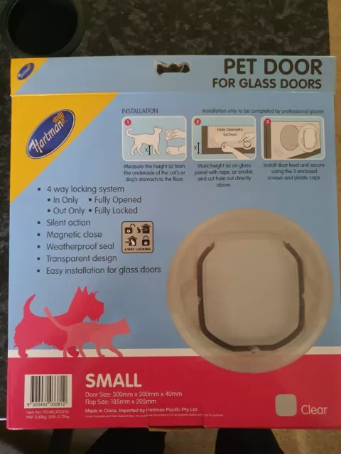 Hartman Small Round Clear Pet Door for Dogs & Cats for Glass Doors & Screens
