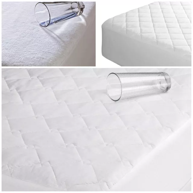 Terry Towel, Quilted, Egyptian Cotton and Waterproof Quilted Mattress Protertor