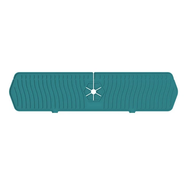 Silicone Faucet Absorbent Draining Mat Splash Guard Water Catcher (Green) FS2#