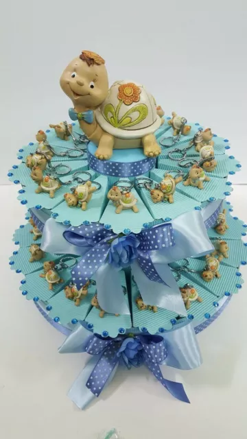 Torta Bomboniera Libricino Per Cresima - 60 Fette (3 Piani) - Personalizzabile Con Nome E Data