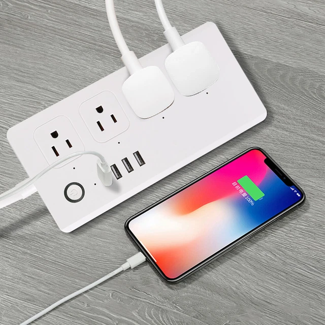Prise Intelligente WiFi Smart Outlet Power Strip With 4 USB Support For App