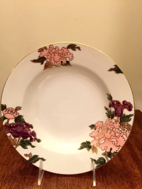 Fitz and Floyd CLOISONNE PEONY WHITE 323 Rimmed Soup Bowl(s)