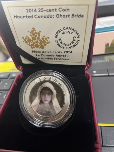 2014 Canada 25 Cent Ghost Bride - Haunted Canada Coin #coinsofcanada