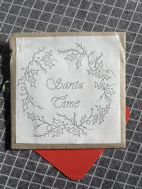 Santa Time Wreath Embroidery Design New