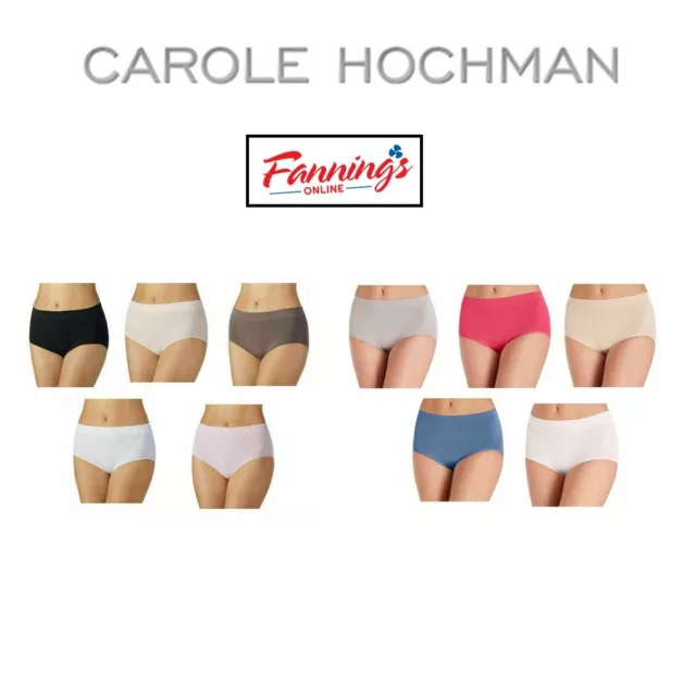 CAROLE HOCHMAN WOMEN'S Seamless Brief 5 Pack of Underwear