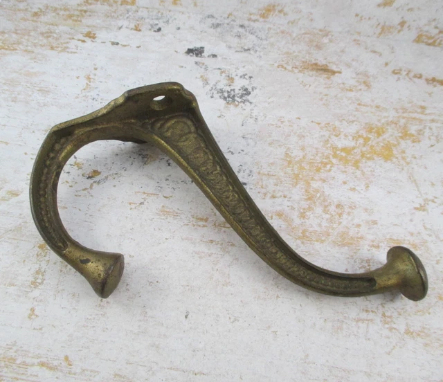 Large Vintage Brass Hat or Coat Hook