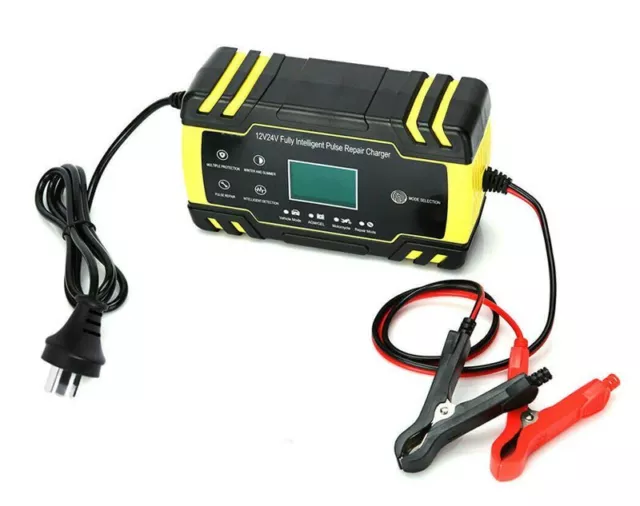 12V / 24V 8A Smart Car Battery Charger LCD Automatic Repair 4WD Boat Caravan Tru