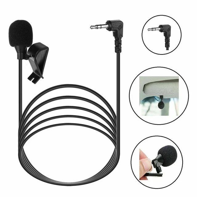 Microfono esterno 3 5 mm spina jack stereo per autoradio cellulare e computer