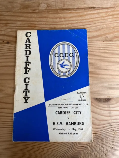 Cardiff City v Hamburg Cup Winners Cup Semi Final 1st May 1968