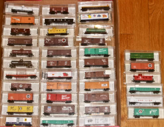 Choice of N-Scale Micro-Trains Freight Cars, Asst’d RRs, LikeNew or Better