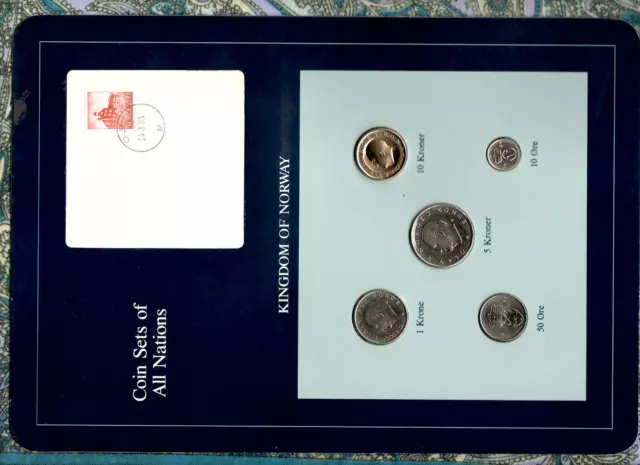 Coin Sets of All Nations Norway UNC All 1984 but 1,5 Kroner 1983
