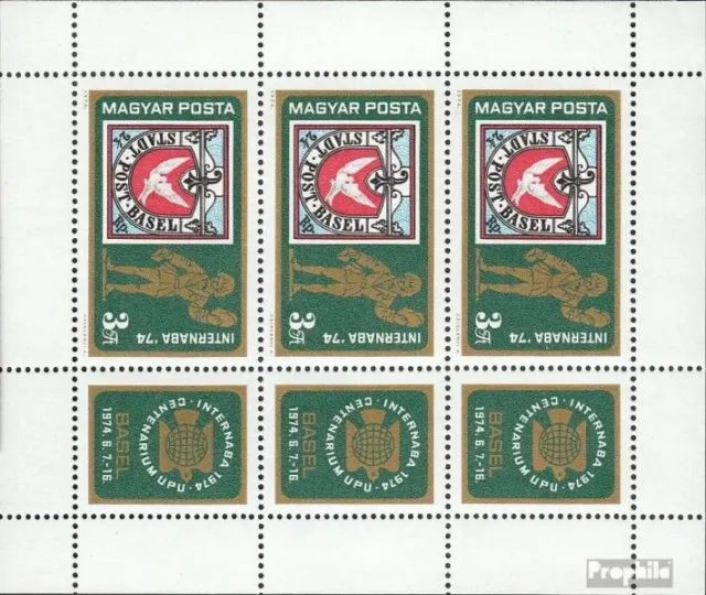 Hungría 2956A hoja miniatura  (edición completa) nuevo 1974 exposicion de sellos