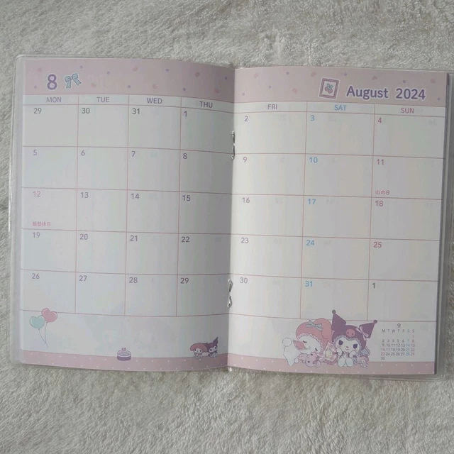 SANRIO MY MELODY Kuromi 2024 Schedule Book December 2023 January 2025