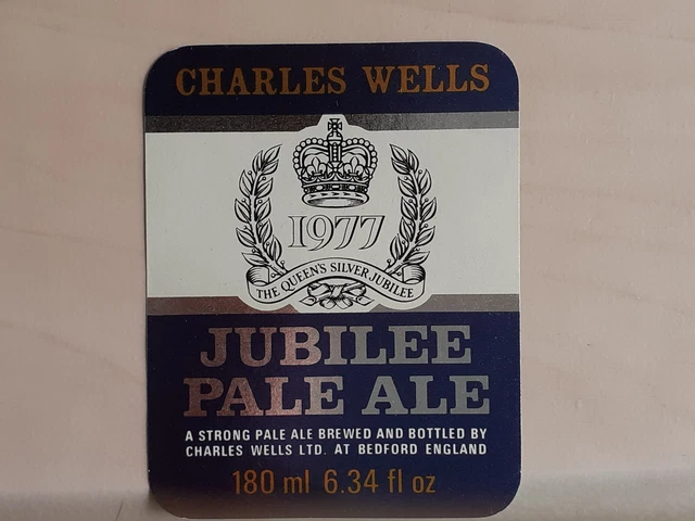 Old UK beer label: Wells Jubilee Pale, Bedford