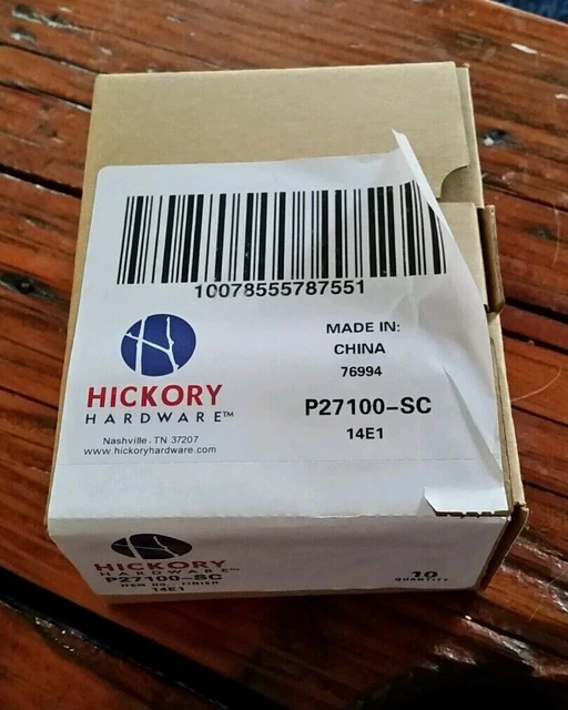 Hickory Hardware P27100-SC 2 In. Utility Satin Silver Coat Hooks "Box of 10" 2