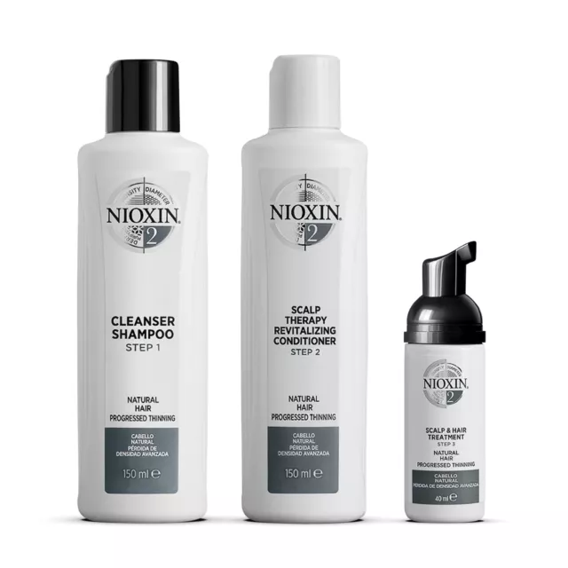 Shampoo Nioxin System 2 Starter Set naturbelassenes Haar 340 ml B-WARE MHD 4/25
