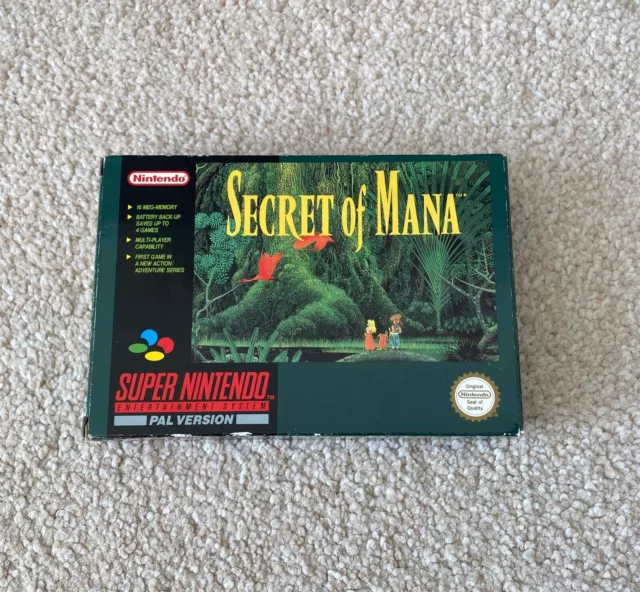 Secret of Mana + Map - Super Nintendo SNES - Boxed & Complete PAL CIB UKV
