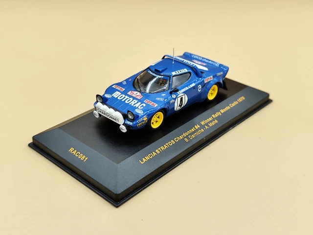 1:43 IXO Lancia Stratos Hf #4 Winner Rally Montecarlo 1979 + Figure SPRM001- 79